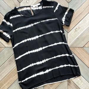 Ovi - tie dye black and white blouse